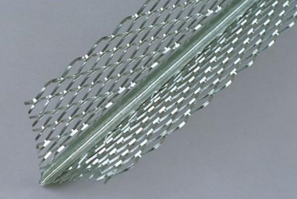 Galvanized expanded mesh corner bead, plaster stop, trim bead